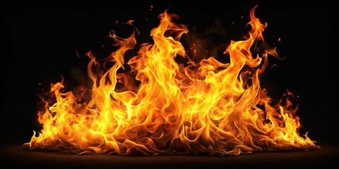 Unleash your creativity with this mesmerizing dynamic flames animation, designed on a black backdrop. Ideal for visual effects, available for free download now!