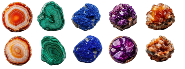 Array of colors in exquisite gemstone collection - stones, jewels, rocks, 