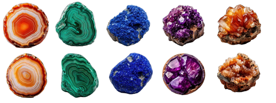 Array of colors in exquisite gemstone collection - stones, jewels, rocks, 