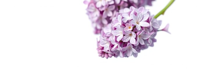 Obraz premium Isolated lilac flowers on a white background, isolated, nature, purple