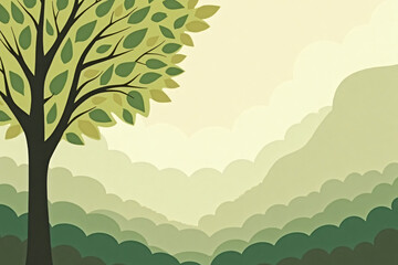 Obraz premium Abstract calming forest canopy