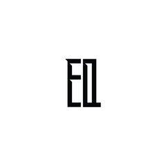 EQ monogram logo design letter text name symbol monochrome logotype alphabet character simple logo