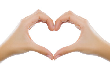 High-Quality PNG  hands making a heart shape isolated on white backgroud &ndash; High Resolution
