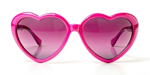 Vibrant pink heart-shaped sunglasses ideal for summer adventures and fashion statements, bringing a fun flair to your look. Embrace sunny days with these trendy shades!