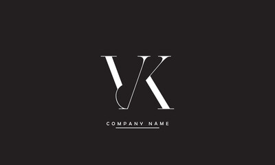 VK, KV, V, K Abstract Letters Logo Monogram