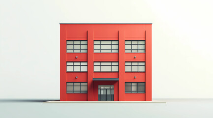A Singular Medium-Red Job Training Center Building: Empowering Individuals for a Brighter Future