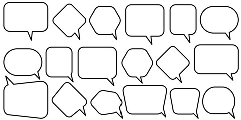 Obraz premium Speech Bubble icon set. Talk bubbles. Cloud speech bubbles collection. vector illustration eps 10.