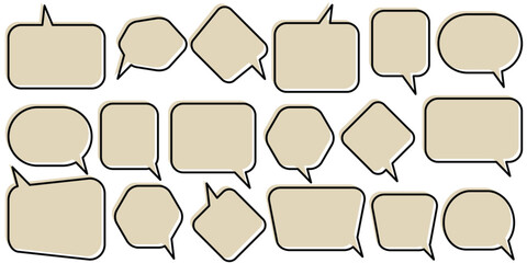 Obraz premium Set with quote box frame in abstract style. Vector texting quote boxes. Bubble banners with quotation, message and comment.eps 10. 