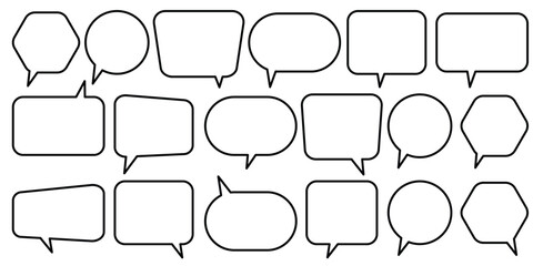 Obraz premium Speech Bubble icon set. Talk bubbles. Cloud speech bubbles collection. vector illustration eps 10.