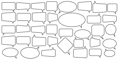 Obraz premium Speech Bubble icon set. Talk bubbles. Cloud speech bubbles collection. vector illustration eps 10.