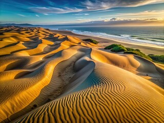 Aerial View of Sand Dunes at Oceano Dunes SVRA, Pismo Beach, California - Stunning Natural Landscape Photography