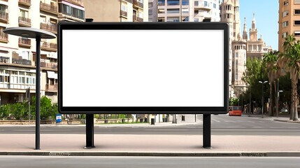 Obraz premium Blank Billboard Advertisement Urban Cityscape Street