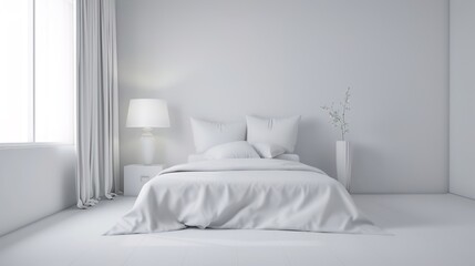 White Comfort Background in Hotel Rooms offers a serene and inviting atmosphere. A perfect blend of elegance and relaxation for guests seeking a luxurious stay