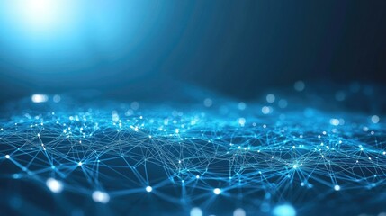Cyberspace-inspired background with blue lines and digital network concept