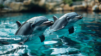 dolphin in the pool