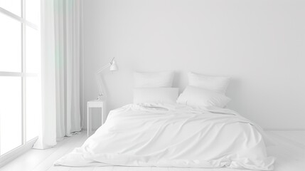 White Comfort Background in Hotel Rooms offers a serene and inviting atmosphere. A perfect blend of elegance and relaxation for guests seeking a luxurious stay