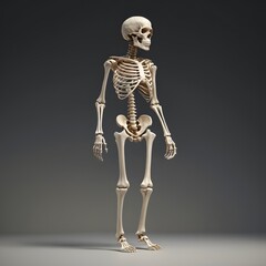 Highly Detailed Human Skeleton Model Designed for Educational Purposes and Medical Illustration in Academic Settings