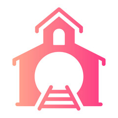 train station Gradient icon