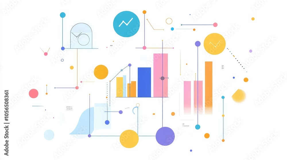 Poster Generative AI icons for project management, funding, and analytics in a business context