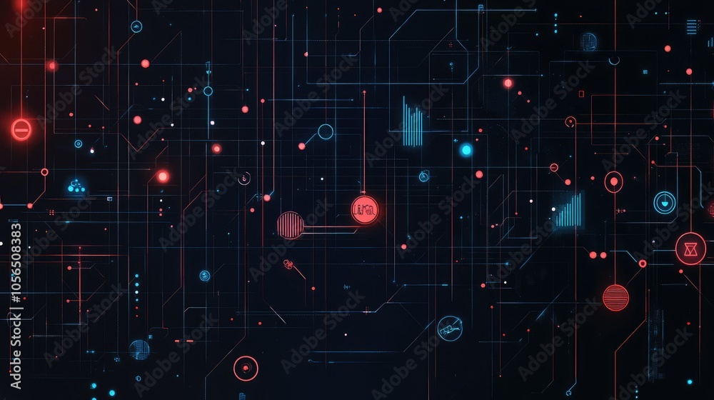 Poster generative ai icons for project management, funding, and analytics in a business context