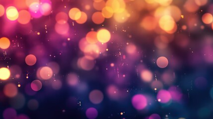 Obraz premium Glowing bokeh lights overlaid with digital code, abstract tech theme in rich colors