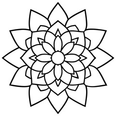 Mandala design | isolated vector illustration on white background