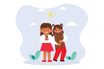 World Chocolate Day Flat Design Illustration