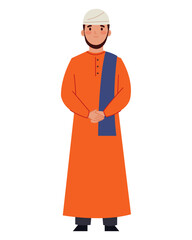 muslim man wearing traditional clothes