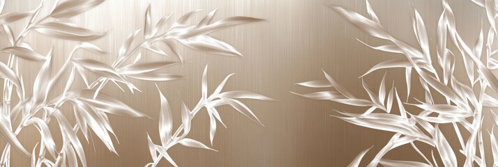 Obraz premium Elegant bamboo design on a soft gradient background, ideal for backgrounds or decor.