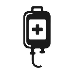 Charity medicine blood bag vector icon design