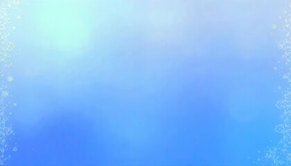 Soft blue gradient background with bokeh light effects creating a serene atmosphere.