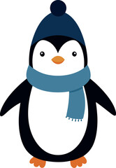 Cute Penguin Vector art illustration eps