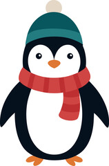 Cute Penguin Vector art illustration eps