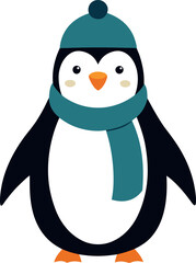 Cute Penguin Vector art illustration eps