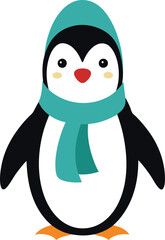 Cute Penguin Vector art illustration eps