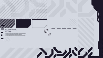 Modern scifi background with futuristic shape elements