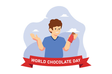World Chocolate Day Flat Design Illustration
