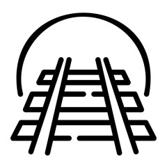 railway Line Gradient Icon