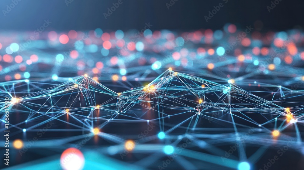 Poster computer screen with binary numbers highlighted as they move rapidly,