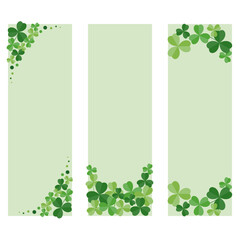 クローバーの縦長のバナーセット