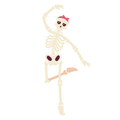female skeleton dancing