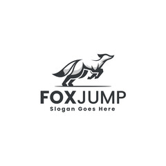 Fototapeta premium Vector Logo Illustration Fox Silhouette Style