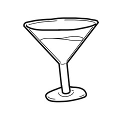 martini glass with cocktail