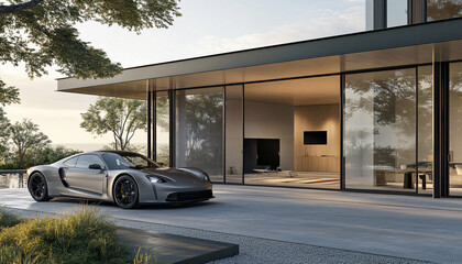 Minimalist and unique interior design in the house