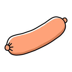 sausage on a white background
