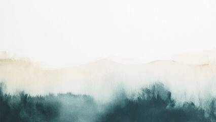 Abstract horizontal watercolor background. Hand drawn vector texture. Brush stroked painting pastel color watercolour