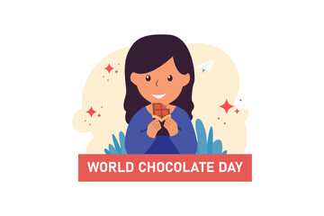 World Chocolate Day Flat Design Illustration