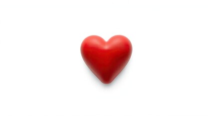 Heart shape outlined on a clean white background, perfect for Valentine's Day or health-related concepts, white background, symbol