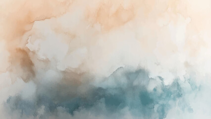 Abstract horizontal watercolor background. Hand drawn vector texture. Brush stroked painting pastel color watercolour