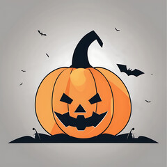 Jack-o-Lantern flat illustration